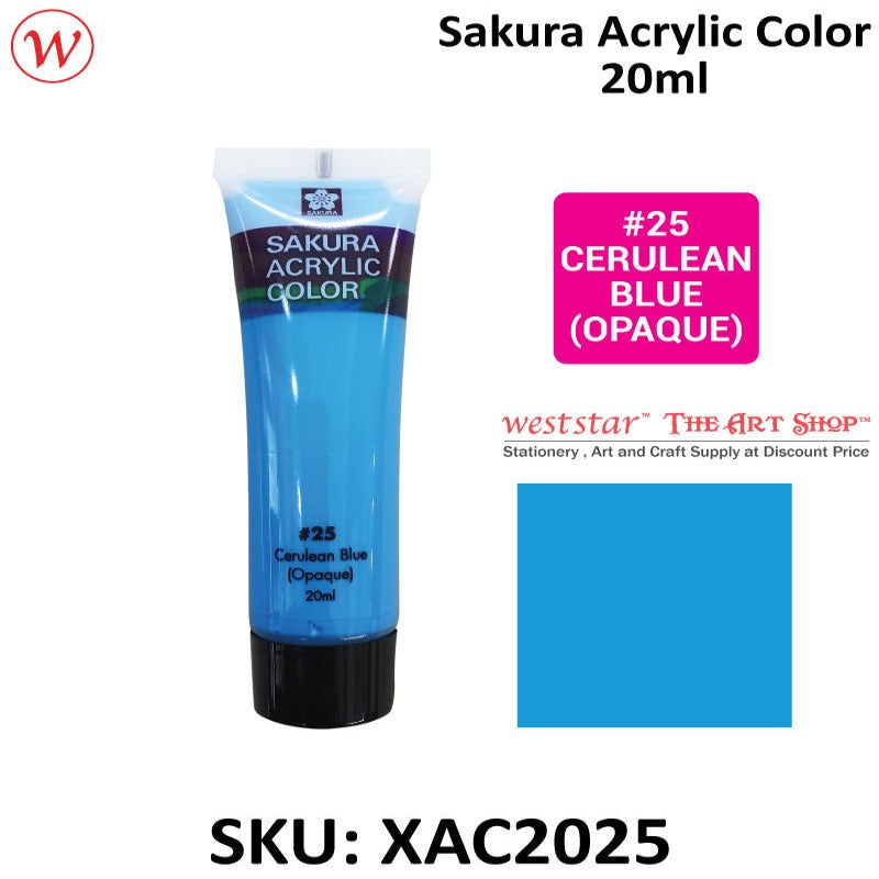 Sakura Acrylic Color, Acrylic Colour - 20ml (Small Tube)