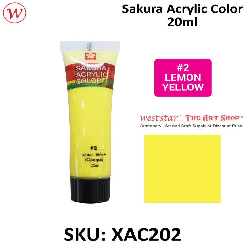 Sakura Acrylic Color, Acrylic Colour - 20ml (Small Tube)