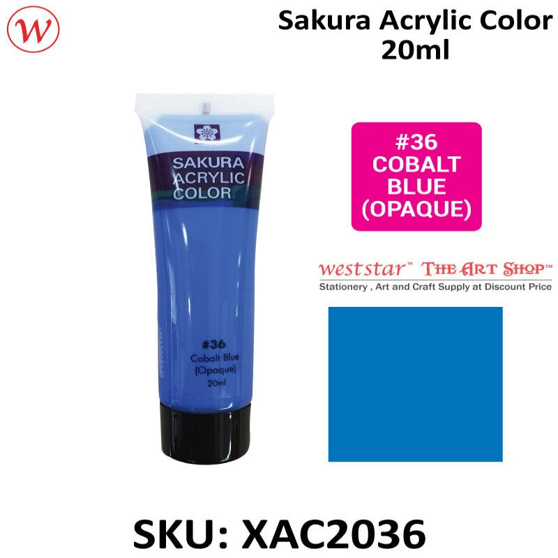 Sakura Acrylic Color, Acrylic Colour - 20ml (Small Tube)