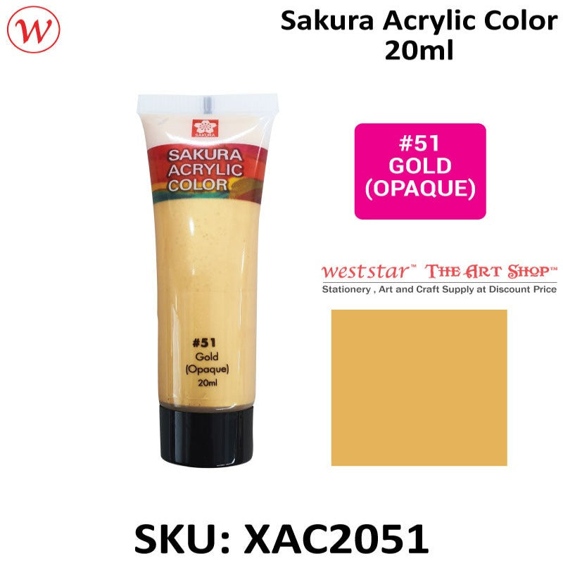 Sakura Acrylic Color, Acrylic Colour - 20ml (Small Tube)