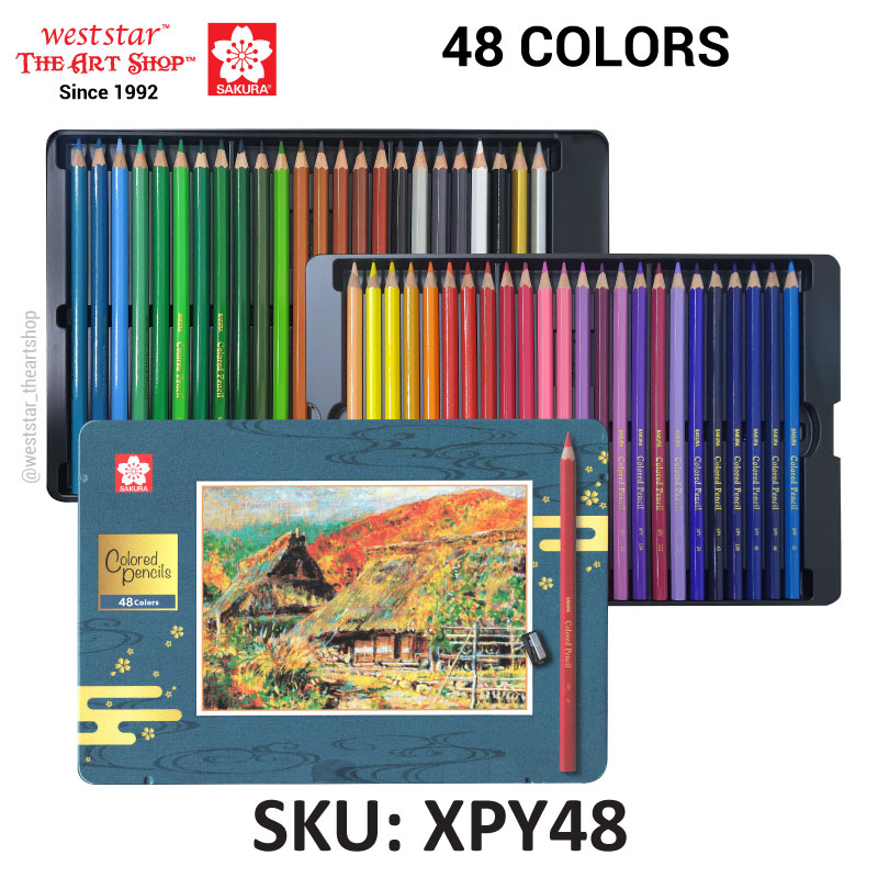 Sakura Oil Color Pencil , Sakura Oil Based Color Pencil (24, 48, 60colors) *Online Exclusive Promo*