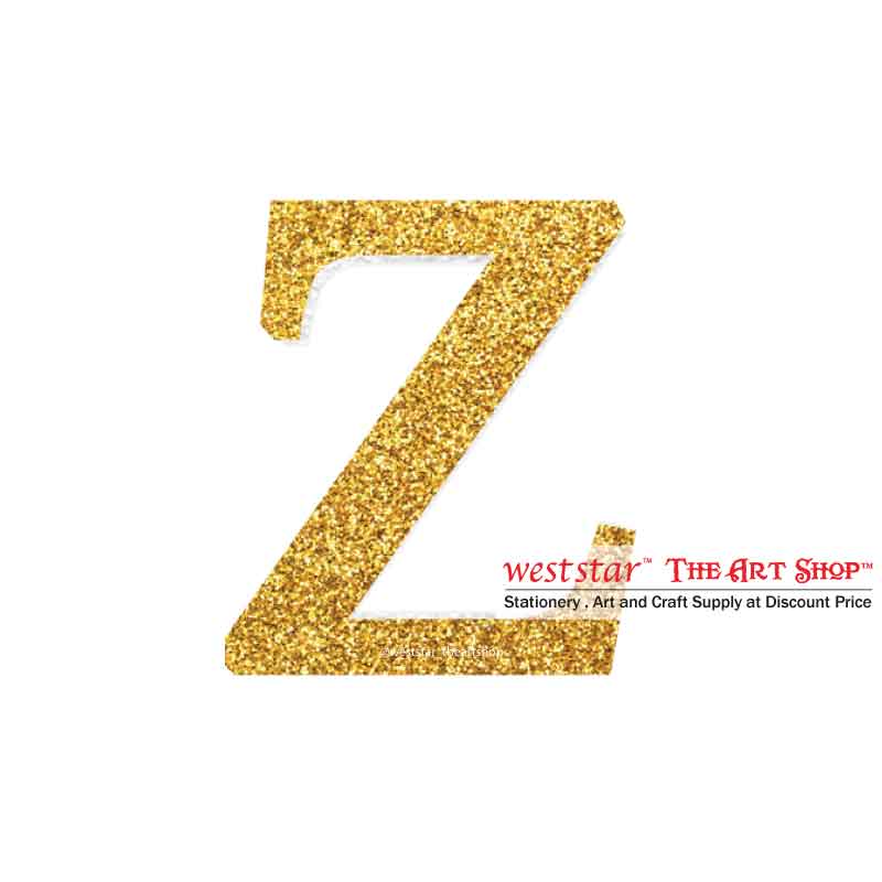 Styrofoam - Alphabet with Gold Glitter