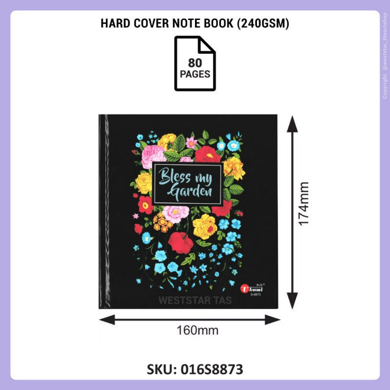 Square Hardcover Note Book, Single Line Note Book (240gsm) 80pages