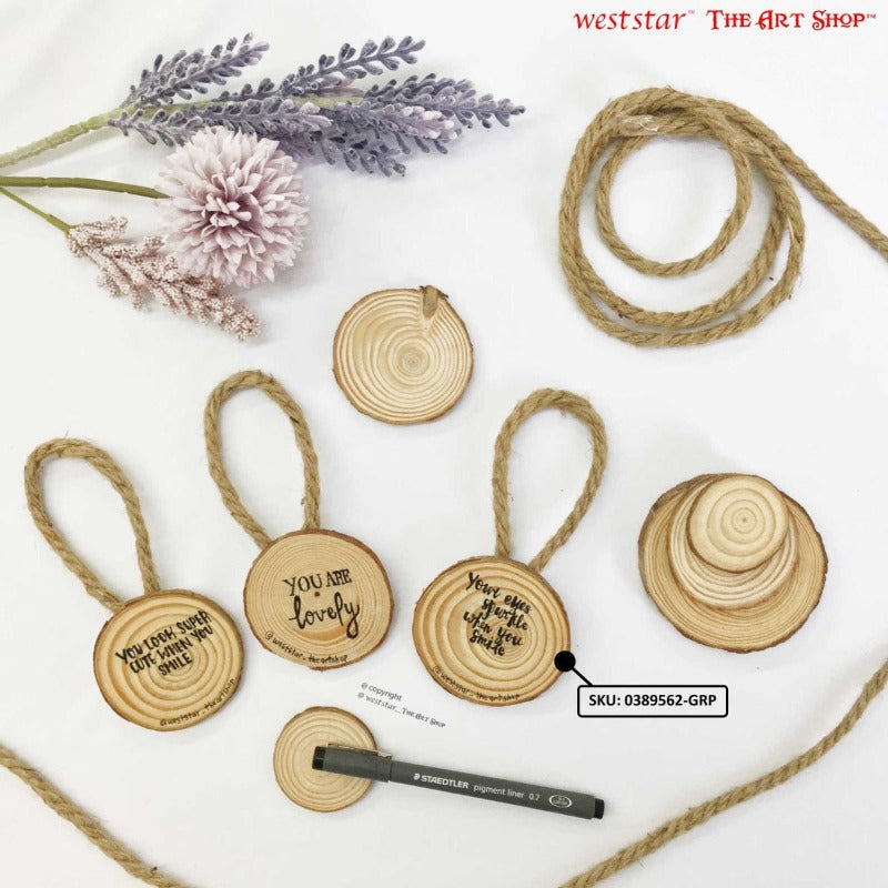Pine Wood | Natural wood slices | Sanded