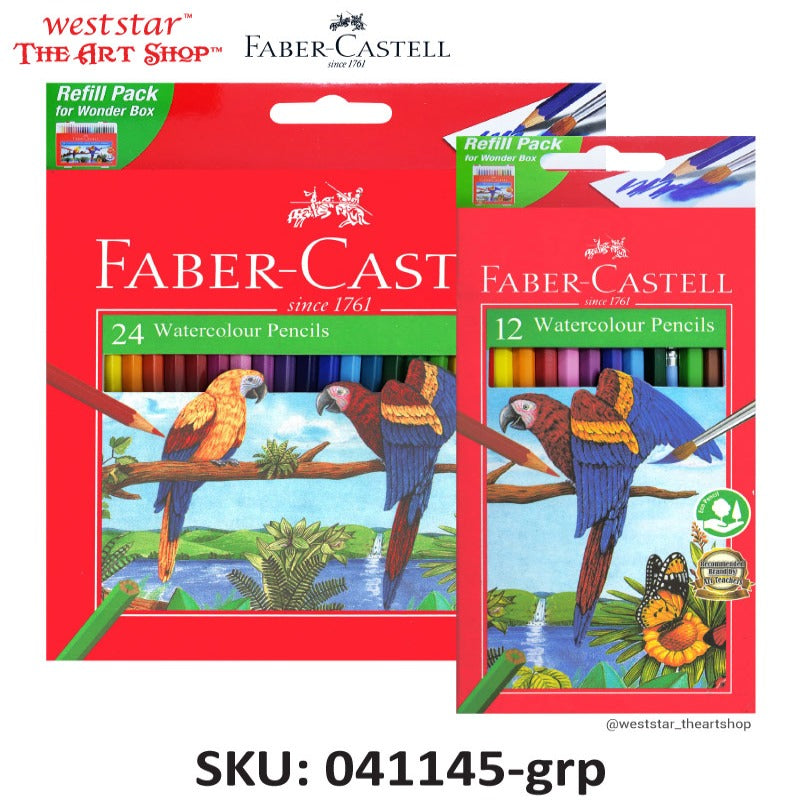 Faber-Castell Watercolour Pencil Refill Pack | 12 / 24colors