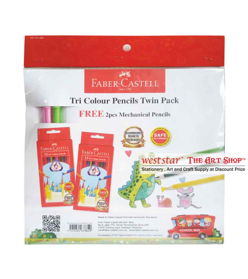 Faber-Castell Tri-Col 12L 2 sets+2 Mechanical Pencil