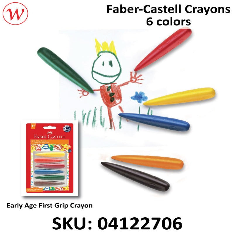 Faber-Castell Early Age First GRIP Crayon (Krayon) | 6colors