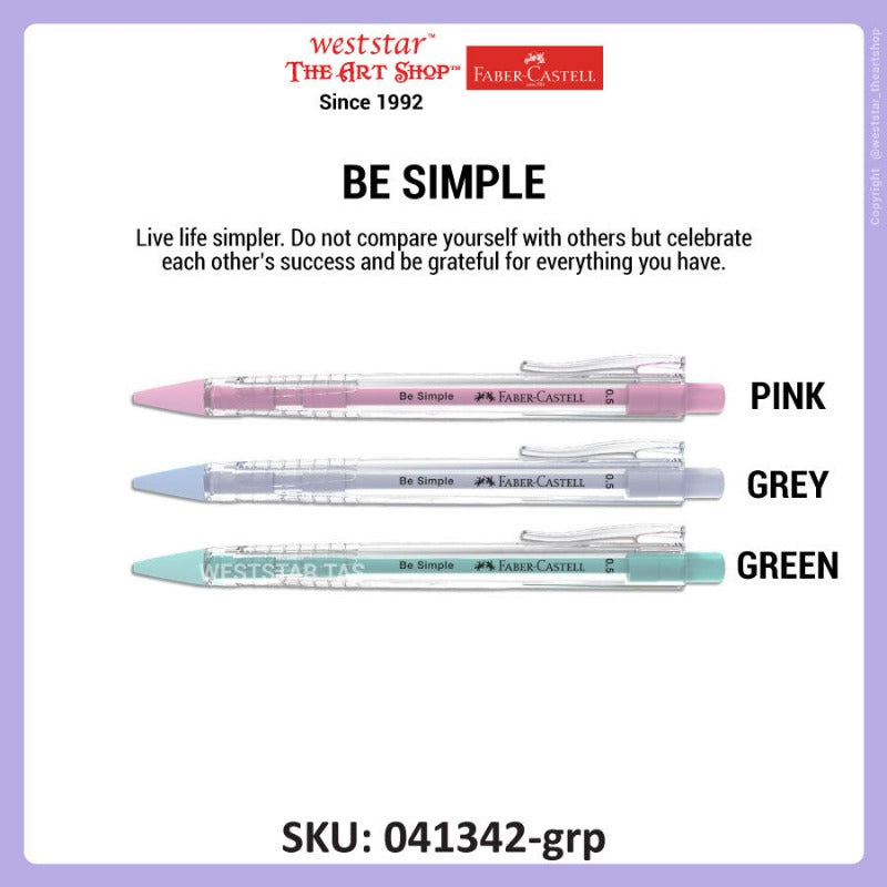 Faber-Castell Be Simple Mechanical Pencil + Eraser Set (0.5mm/0.7mm)