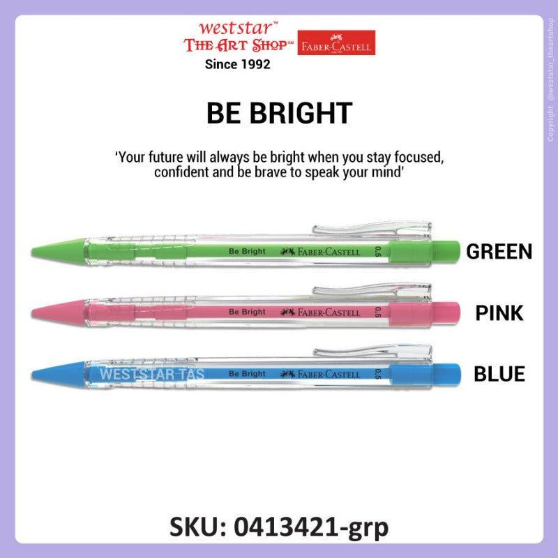 Faber-Castell Be Bright Mechanical Pencil+ Eraser Set | 0.5mm / 0.7mm
