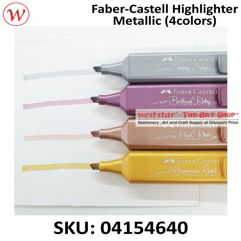 Faber-Castell Metallic Highlighter, Faber-Castell Highlighter (4pcs Set)