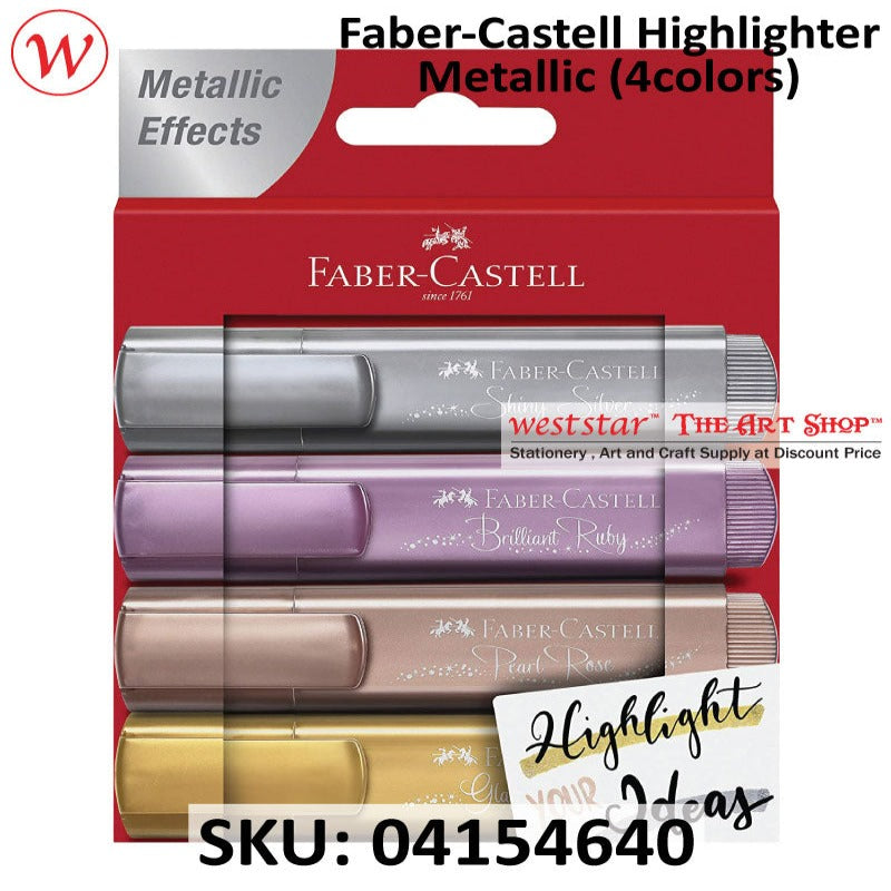 Faber-Castell Metallic Highlighter, Faber-Castell Highlighter (4pcs Set)