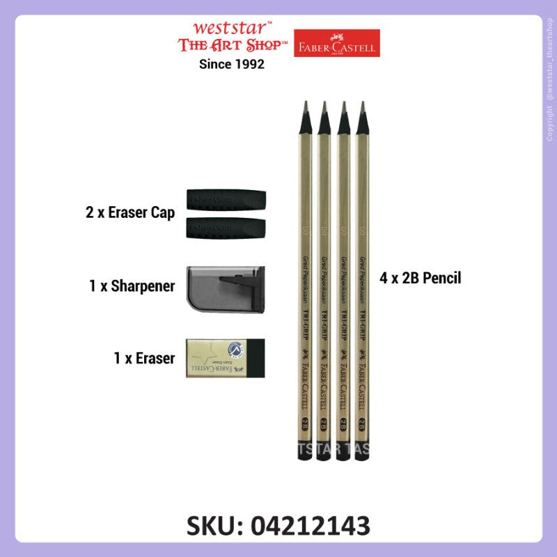 Faber-Castell Tri Grip 2B Pencil Set, Top Scorer Set