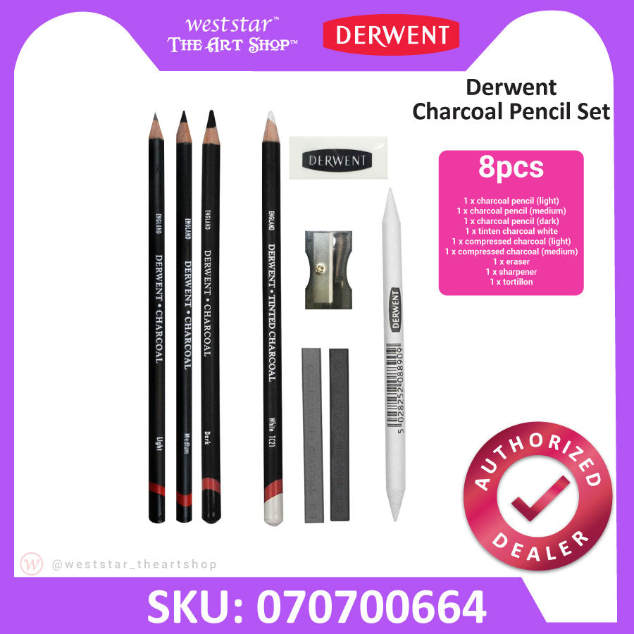 Derwent (0700664) Charcoal Mixed Media | 9pcs / card