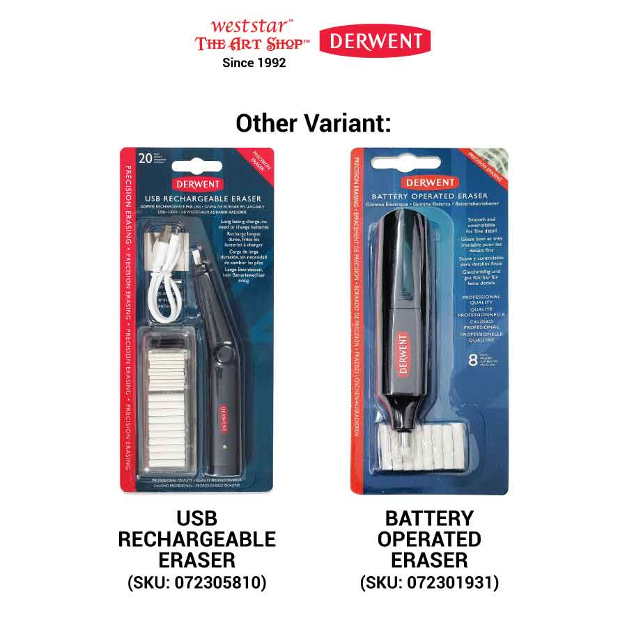 Derwent USB Rechargeable Eraser / Electric Eraser + 20 Refills