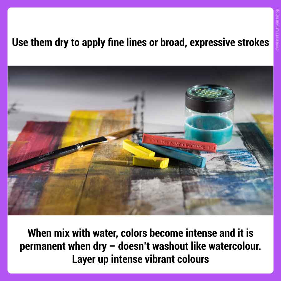 Derwent Inktense Blocks, Watersoluble Ink Blocks | Tin of 36colors