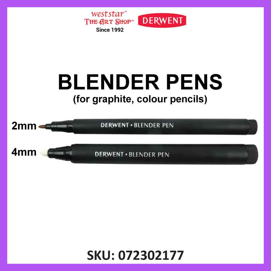 Derwent Blender Pens (for graphite pencils, colour pencils) | 2pcs pack