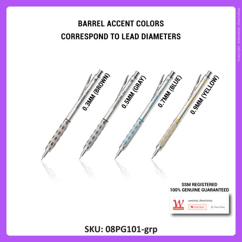 Pentel Graphgear 1000 Mechanical Pencil, Pentel Drafting Pencil  (0.3, 0.5, 0.7, 0.9mm)