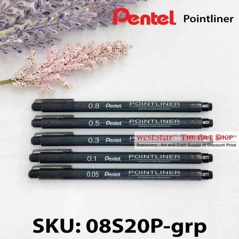 Pentel Drawing Pen Pointliner S20P- Black