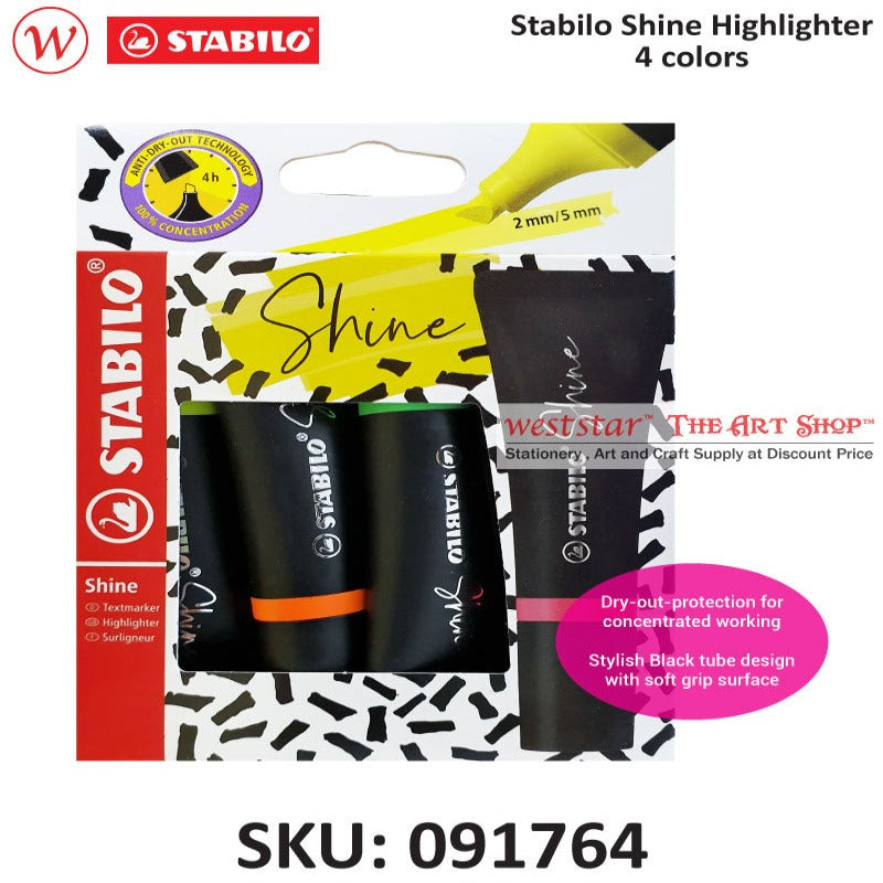 Stabilo Shine Highlighter Set | 4 Colour