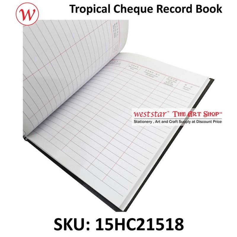Tropical Cheque Record Bk | F5 - 192pages
