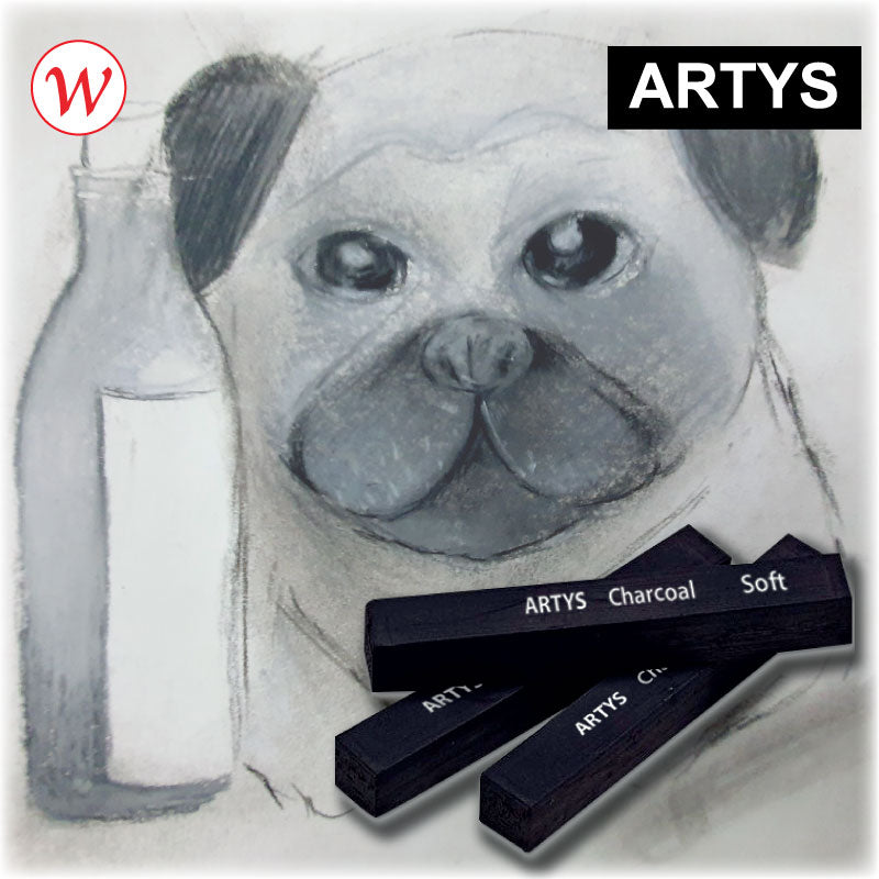 ARTYS Compress Charcoal Stick Square