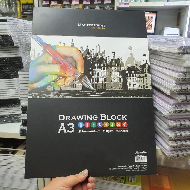 Masterprint Drawing Block A3 200gsm