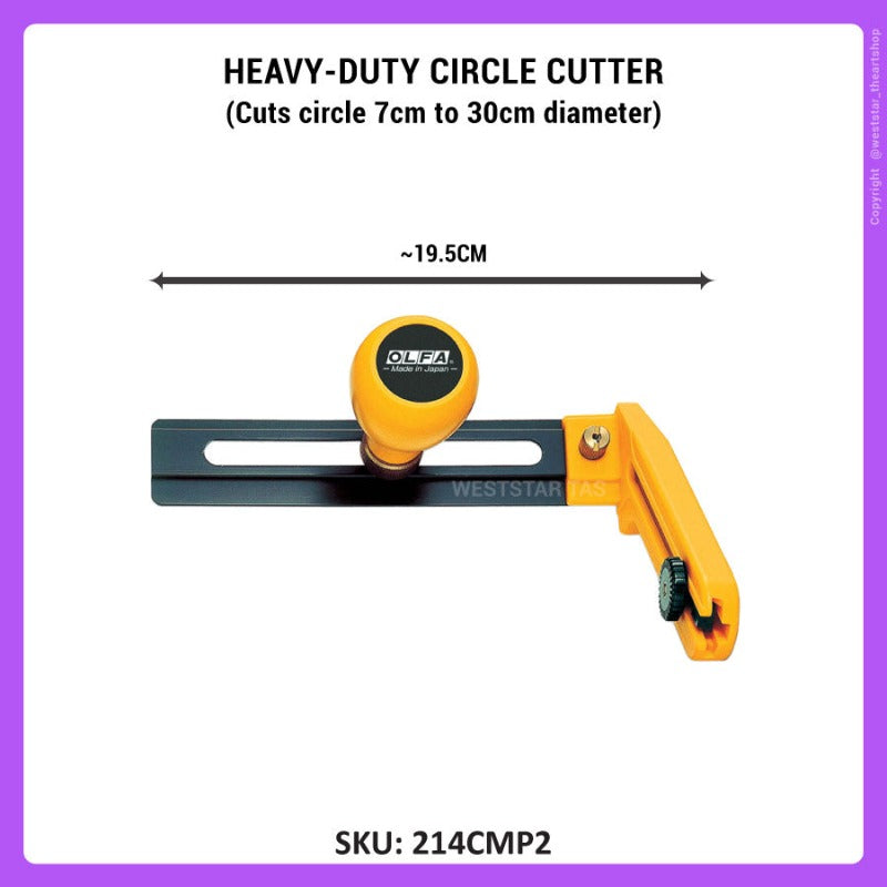 OLFA Circle Cutter, Olfa Rotary Cutter, OLFA Compass Cutter (Cuts 7~30cm) CMP-2