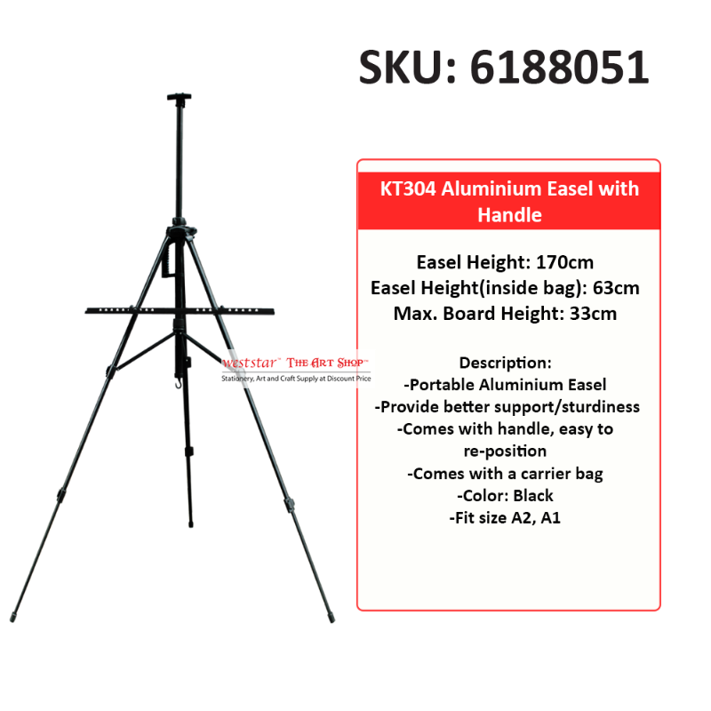 KT304 Aluminium Easel with Handle (6188051)