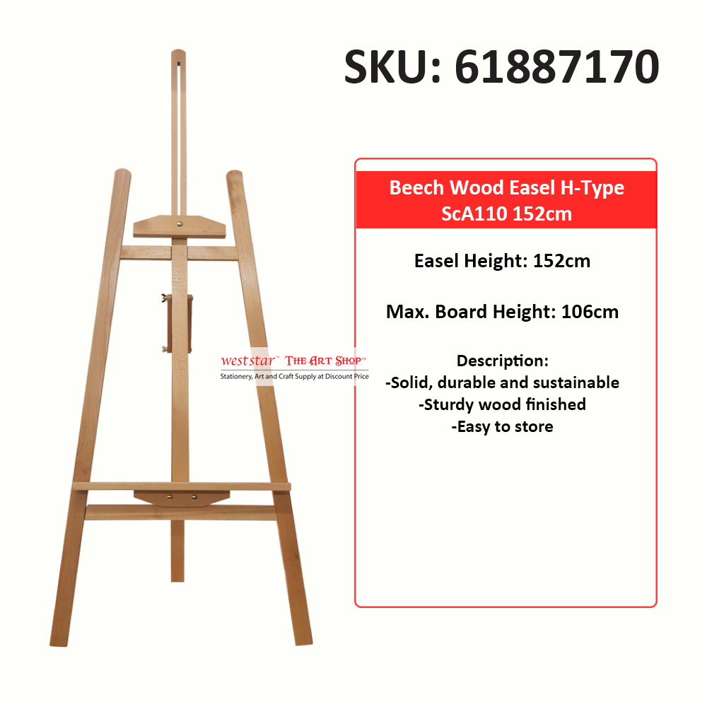 Beech Wood Easel H-Type ScA110 152cm (61887170)
