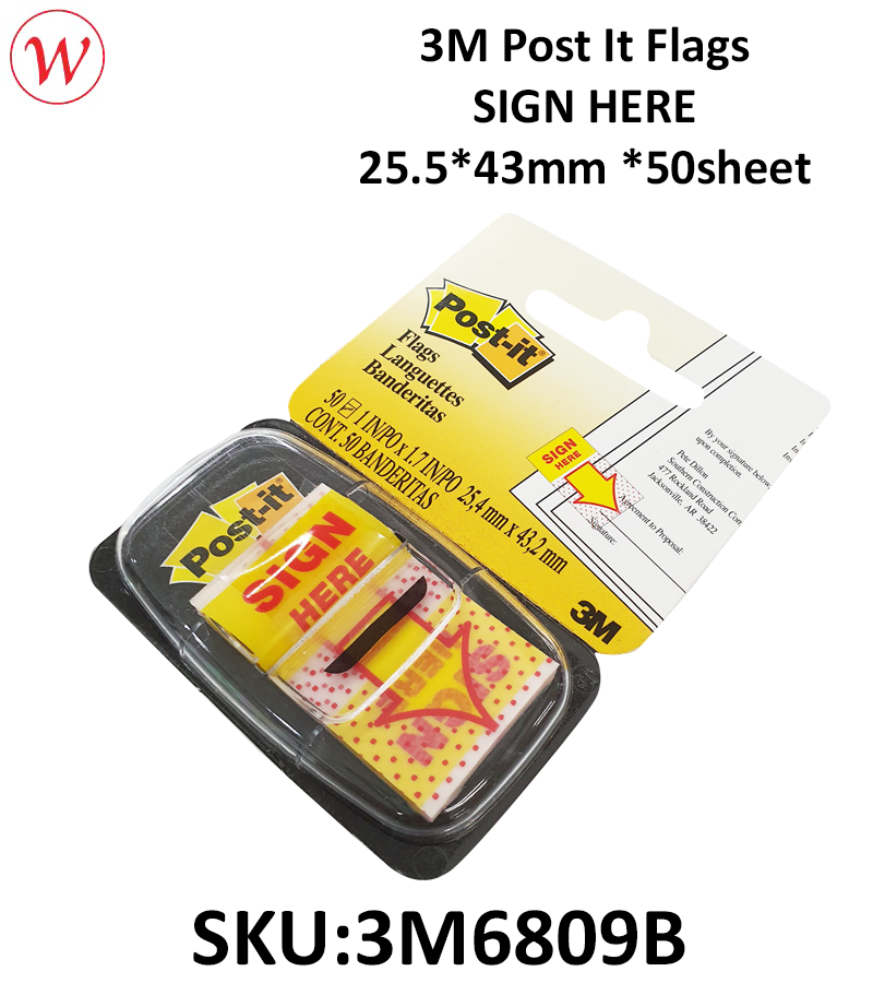 3M Post It Flags SIGN HERE - 25.5*43mm *50sheet