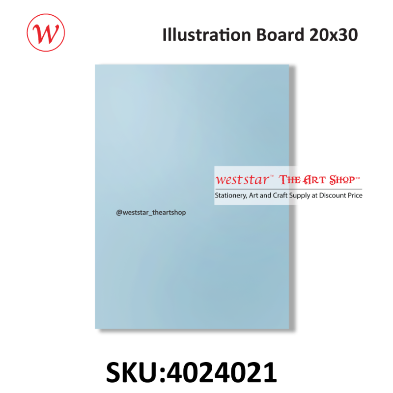 Illustration Board (800gsm) A5, A4, A3, A2, 20"x30" (Suitable for Watercolor, Pen, Ink)