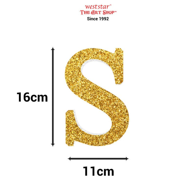 Styrofoam / Polystrene - Glitter Letter , Alphabet