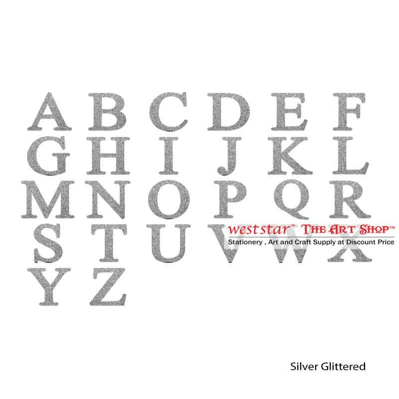 Styrofoam / Polystrene - Glitter Letter , Alphabet