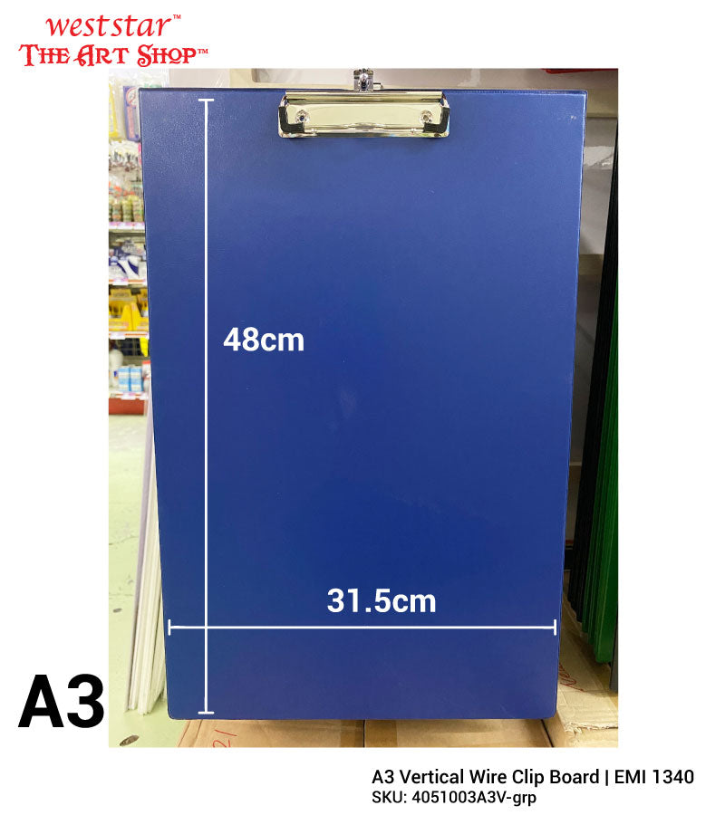 A3 Wire Clip Board (EMI 1340) | Vertical