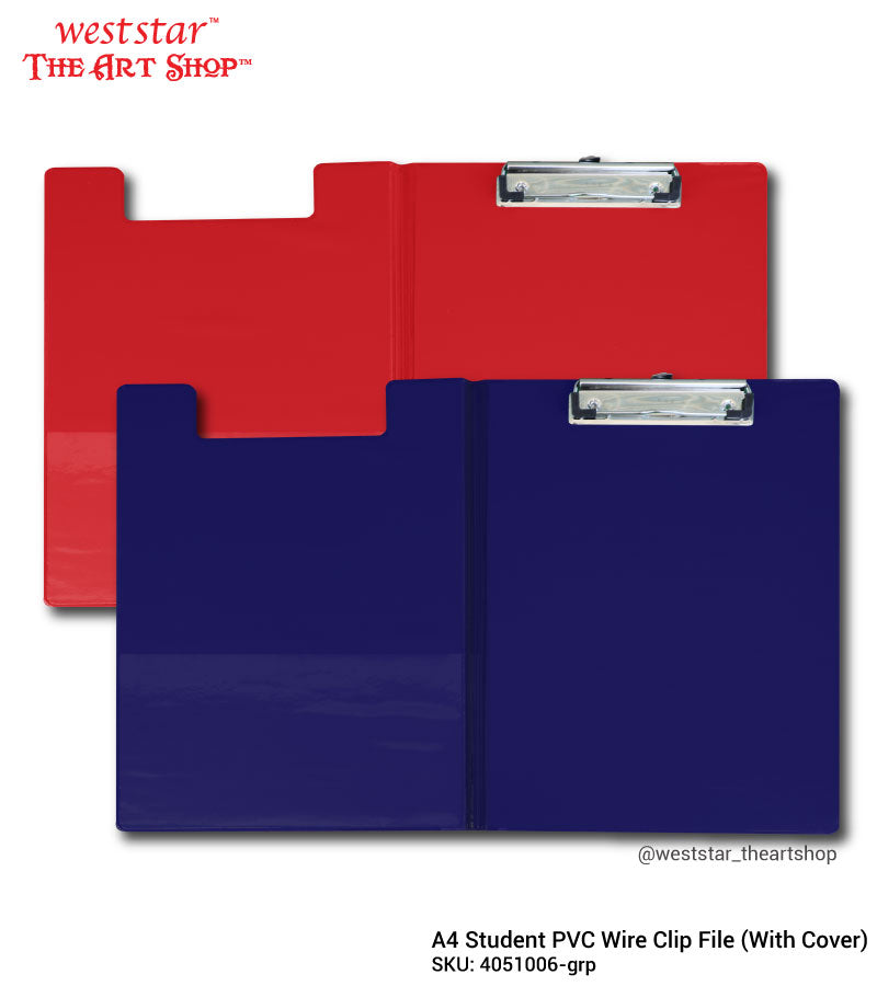 A4 Student Wire Clip File with Cover (PVC) | Emi-2100
