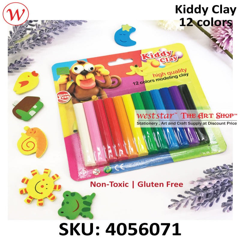 Kiddy Clay / Tanah Liat (Plasticine)12 colors | NON-TOXIC