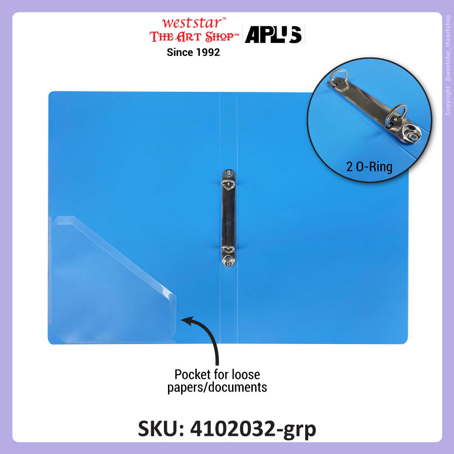 A4 PVC Ring File, 2 Ring Binder (RF-3302)- Send color randomly