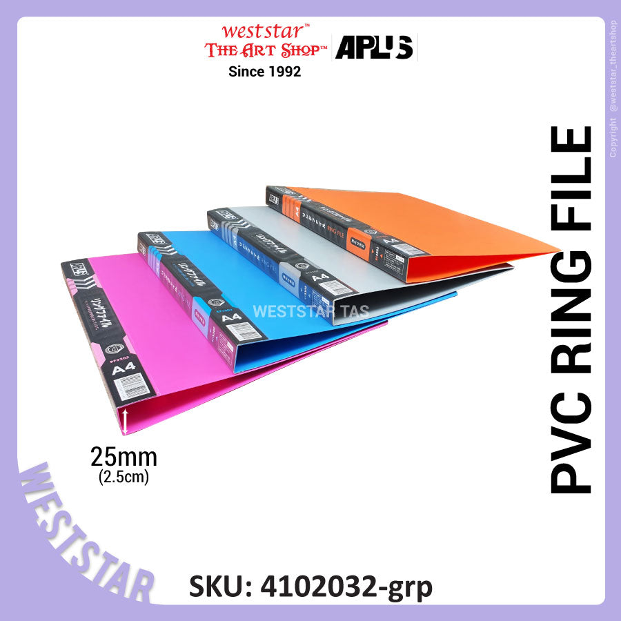 A4 PVC Ring File, 2 Ring Binder (RF-3302)- Send color randomly