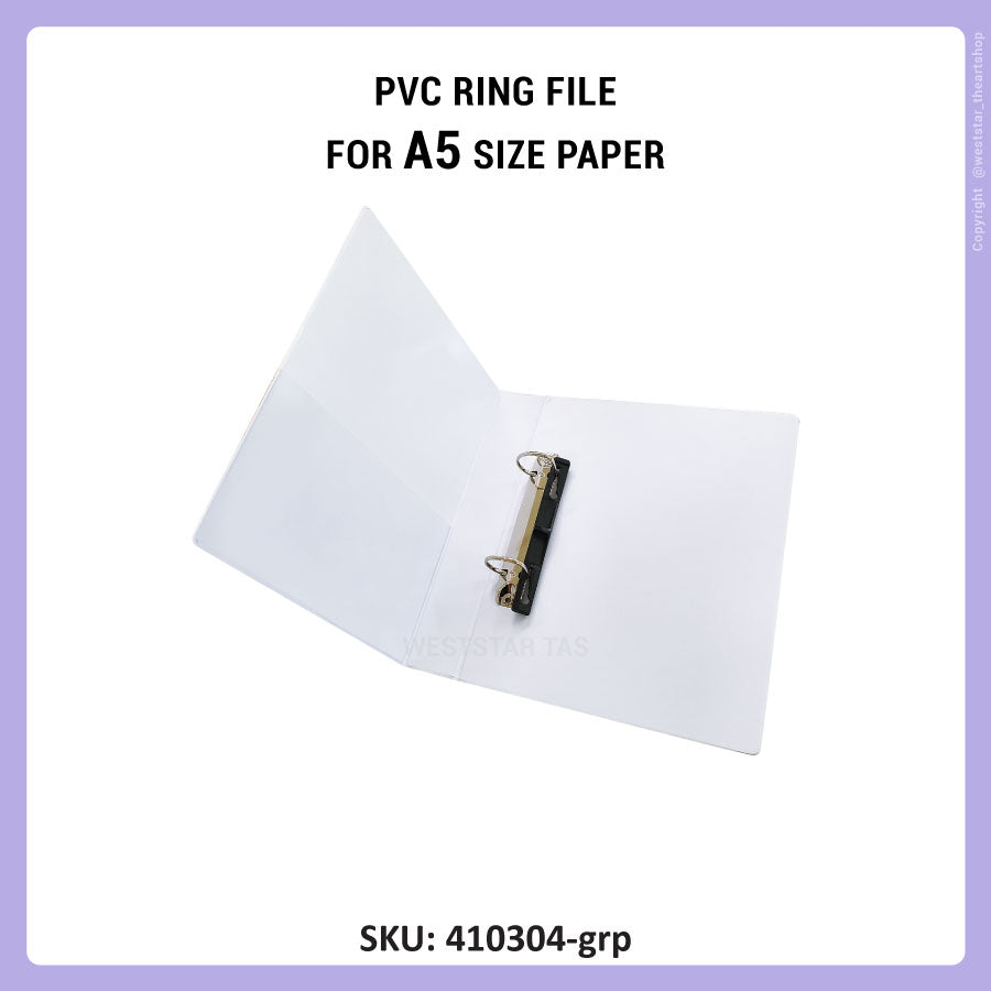 A5 2D PVC Ring File A5 PVC Ring File 2D 25mm, 40mm, 50mm