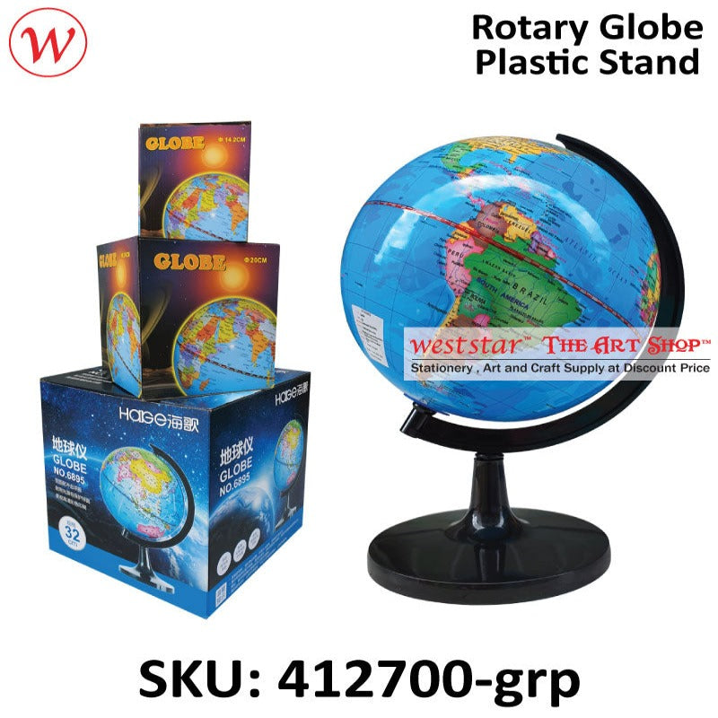 Rotary Globe with Plastic Stand