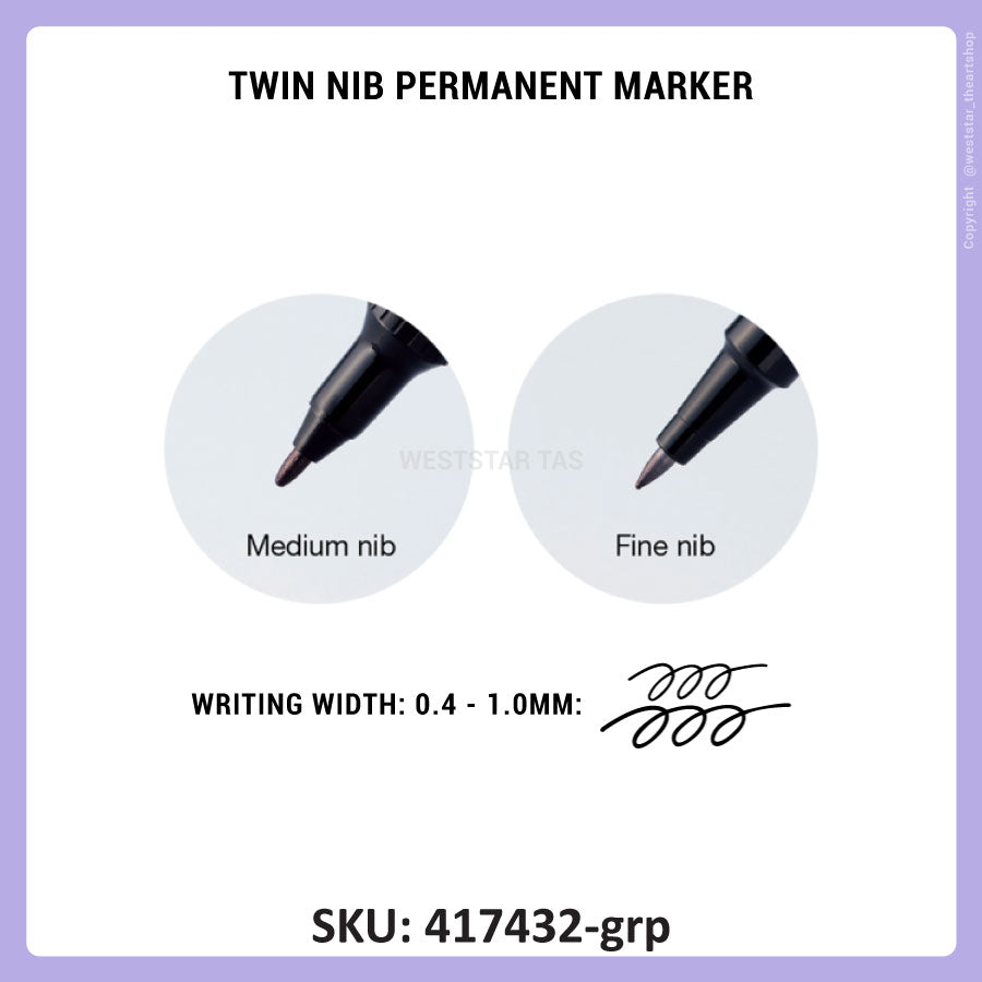 Artline Twin Nib Marker, Artline Permanent Marker (041T)