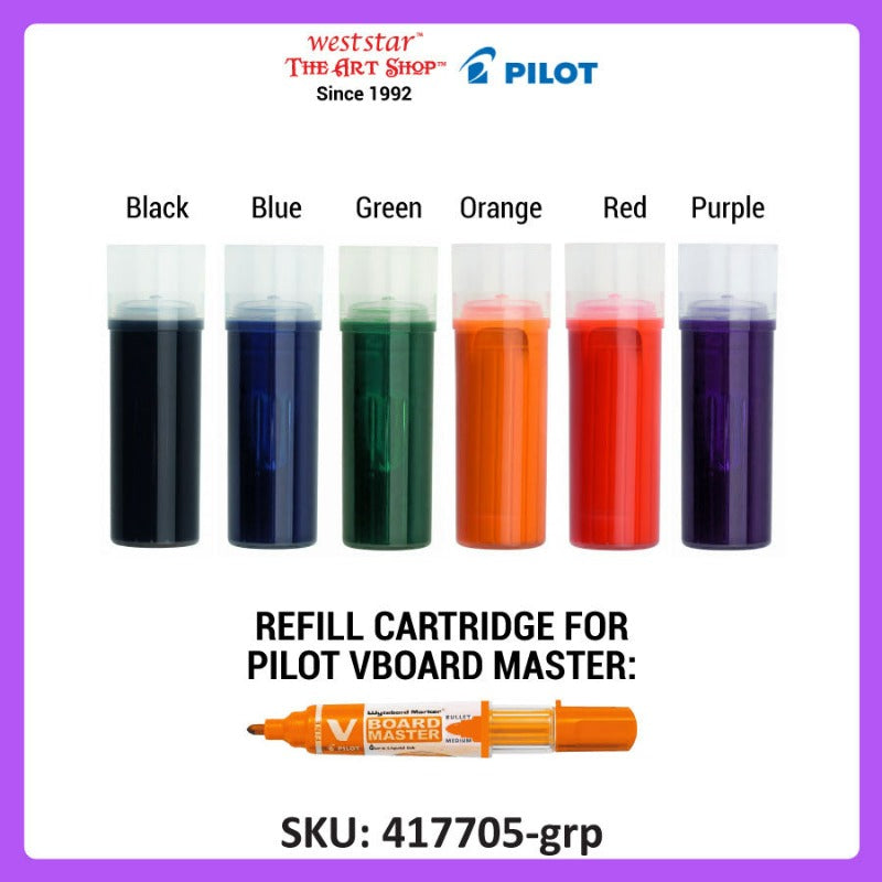Pilot VBoardMaster Cartridge Ink, Refill for whiteboard marker