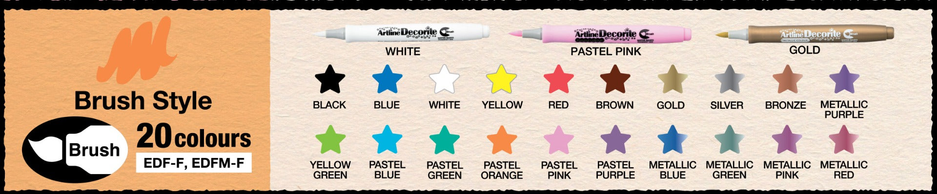 Artline Decorite Brush Marker (EDF-F)