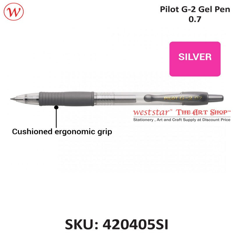 Pilot Gel Pen G2 0.7mm Silver