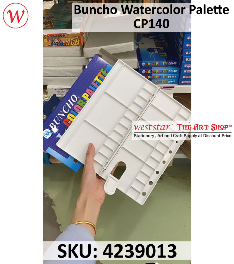 Buncho CP140 Watercolour Palatte / Painting Mixing Palette | 24 + 7 wells