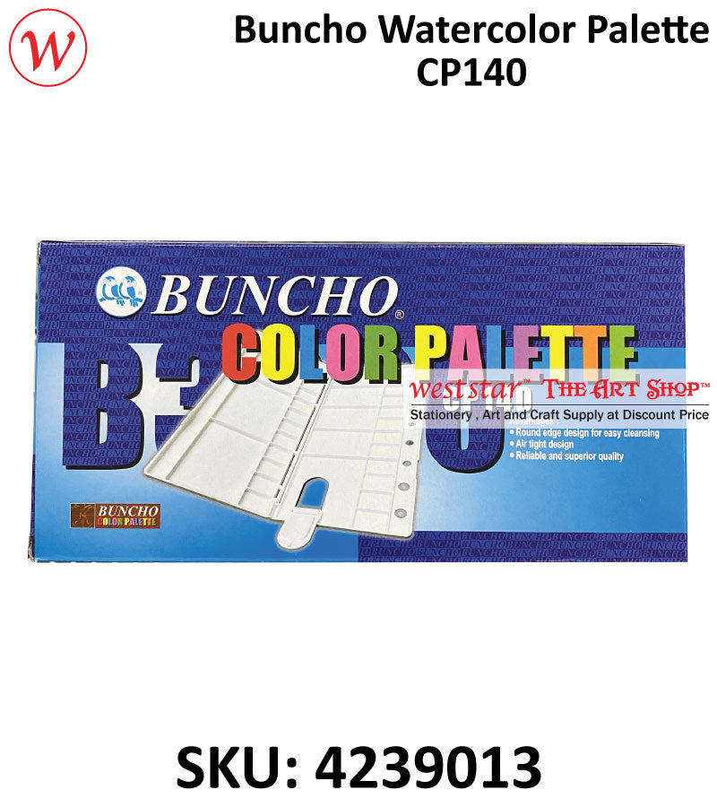 Buncho CP140 Watercolour Palatte / Painting Mixing Palette | 24 + 7 wells