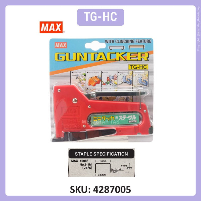 Max Stapler Gun Tacker (TG-HC) (Uses staples No.3 / 1208F)