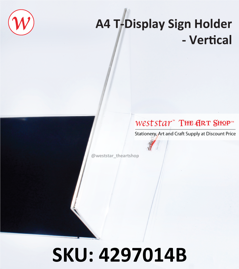 A4 T-Display Sign Holder- Vertical
