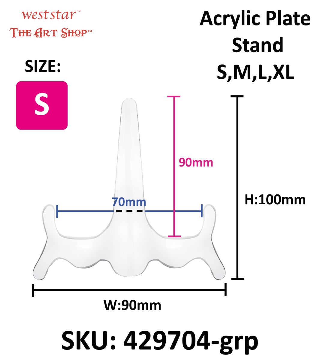 Acrylic Plate Stand 3mm | grp