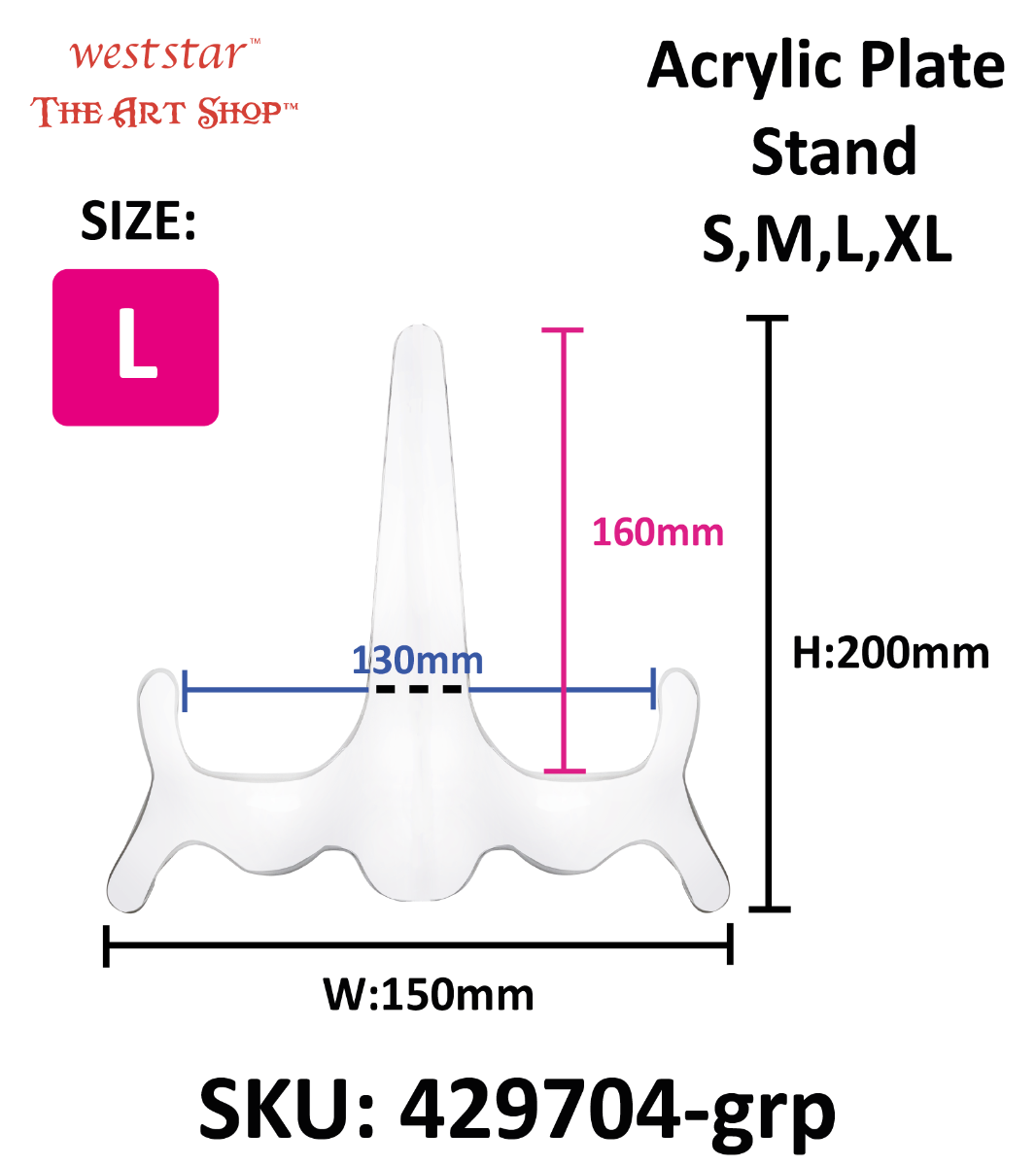 Acrylic Plate Stand 3mm | grp